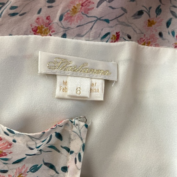 Shoshanna- Silk Chiffon Floral Ruffle Hem Garden Dress - Picture 8 of 9